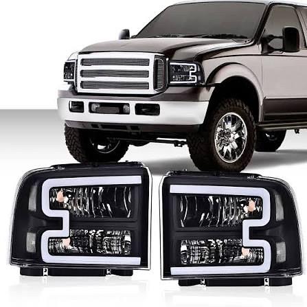 2005-2007 2005 2006 2007 05 06 07 Ford F250 F350 F450 F550 Super Duty/ 2005 Ford Excursion Driver and Passenger Side (Black Housing Amber Reflector)
