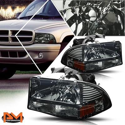 New Pmhl-ddur-9704-sa 97-04 Dakota/Durango Smoked Headlight