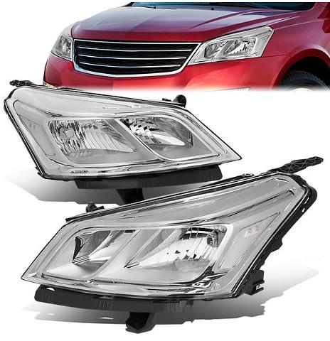 13-17 chevy traverse chrome clear headlights led reflector Open Box Some Scuff On lens