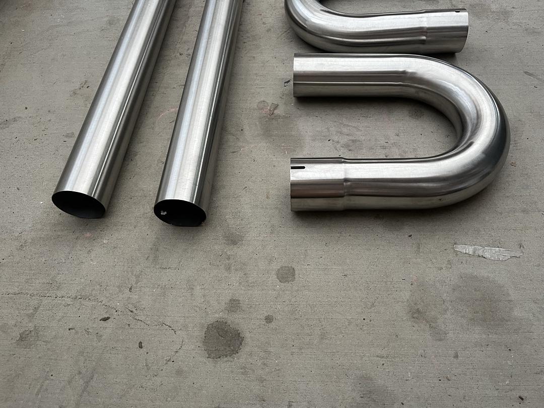 8Pcs 3 Inches Stainless Steel DIY Custom Exhaust Tubing Mandrel Bend Pipes Straight U-Bend Kit Universal Fit
