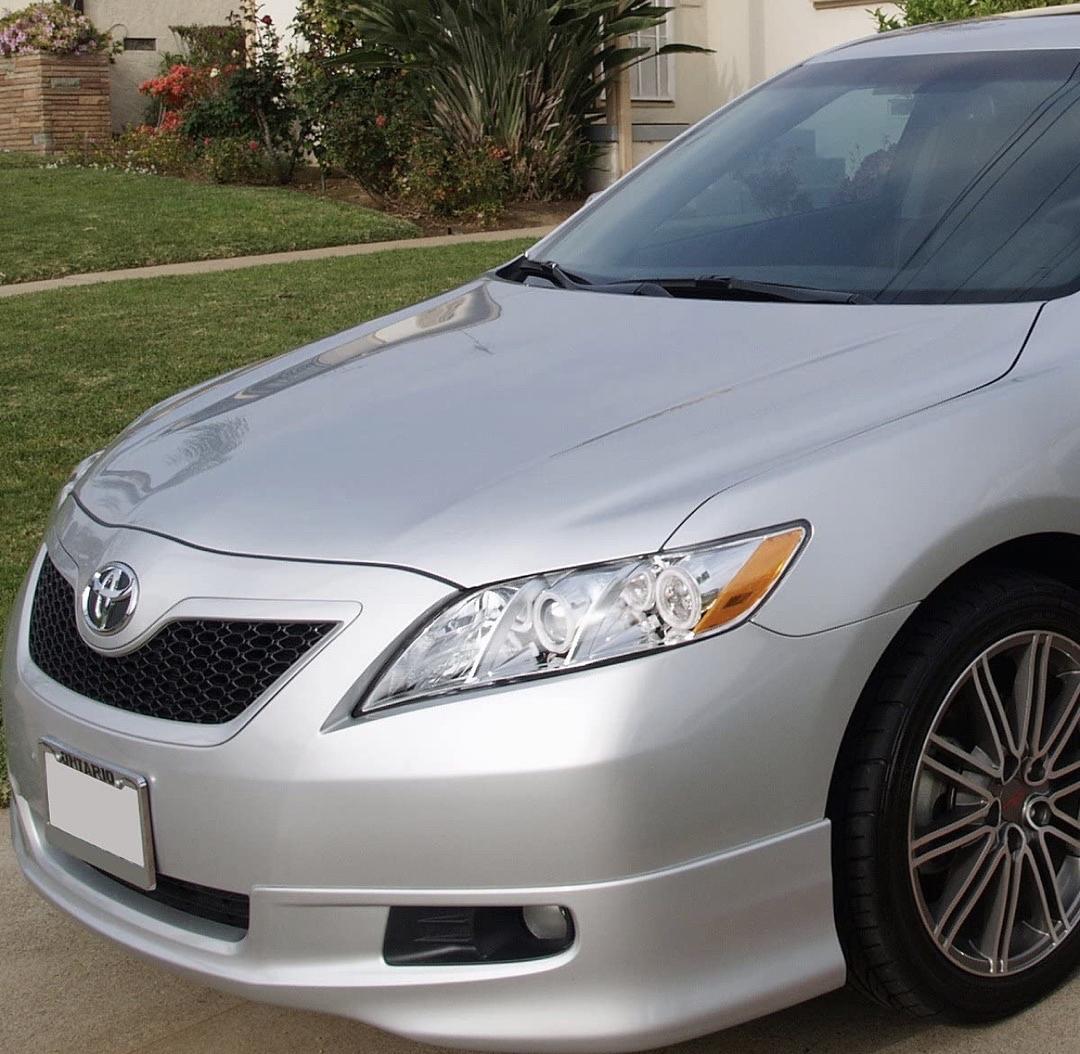 . Toyota Camry Chrome Amber Reflector Headlights for 2007 to 2009