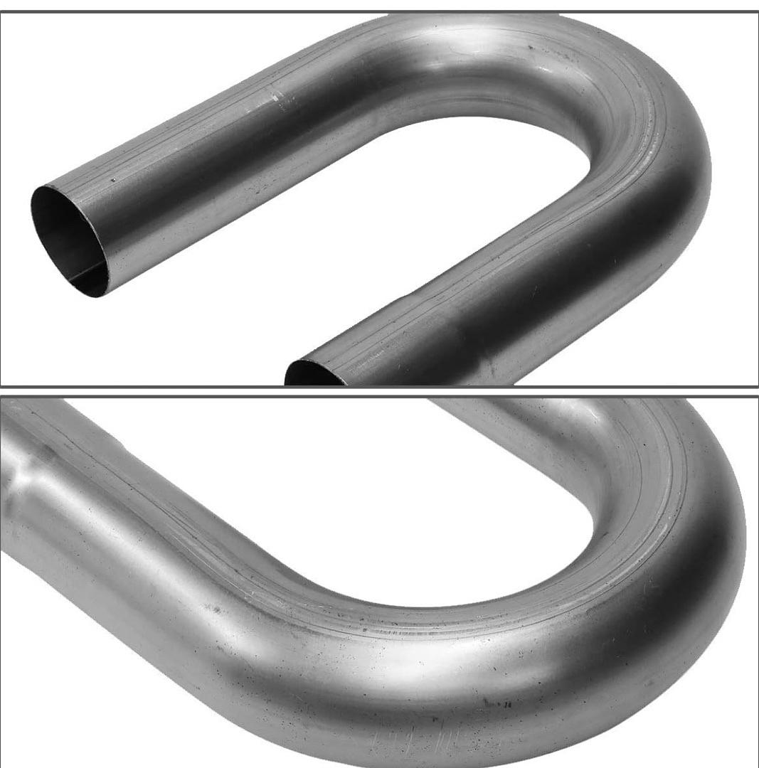 16pc 2.5Inches Mild Steel DIY custom exhaust tubing Mandrel bend pipe and straight pipes u-bend kit universal fit