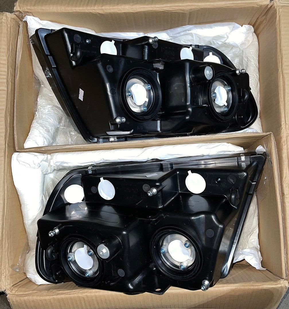 99-04 Jeep Grand Cherokee Smoked Lens Clear Corner Headlights