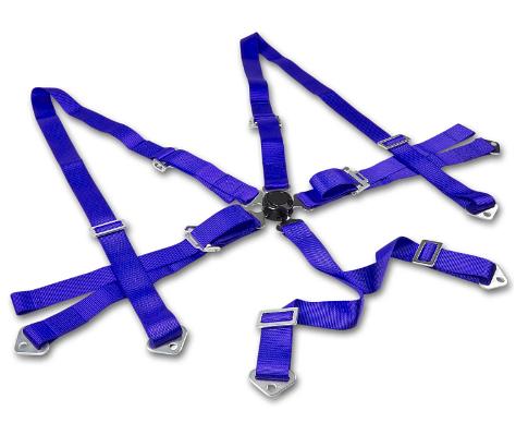 6-Point 3 in. Width Nylon Racing Seat Belt Set Universal