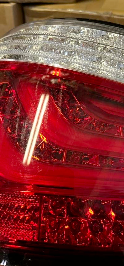 OB TL-LED-3D-E6008-RD-CL 08-10 BMW E60 5-Series Pair of 3D LED Tail Brake Lights (Red Housing Clear Lens)