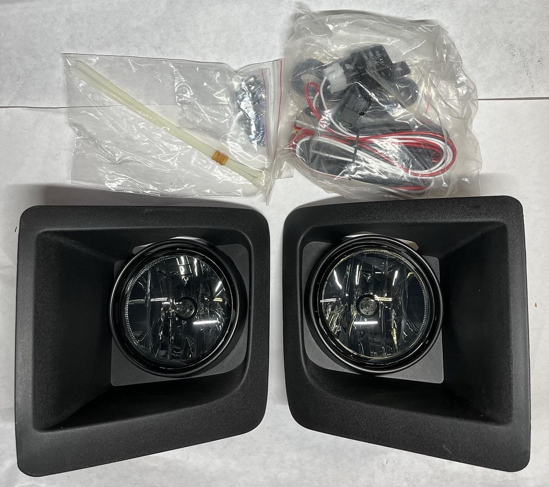 Smoked Lens Fog Lights w/ Switch + Wiring Harnesses 14-15 GMC Sierra 1500