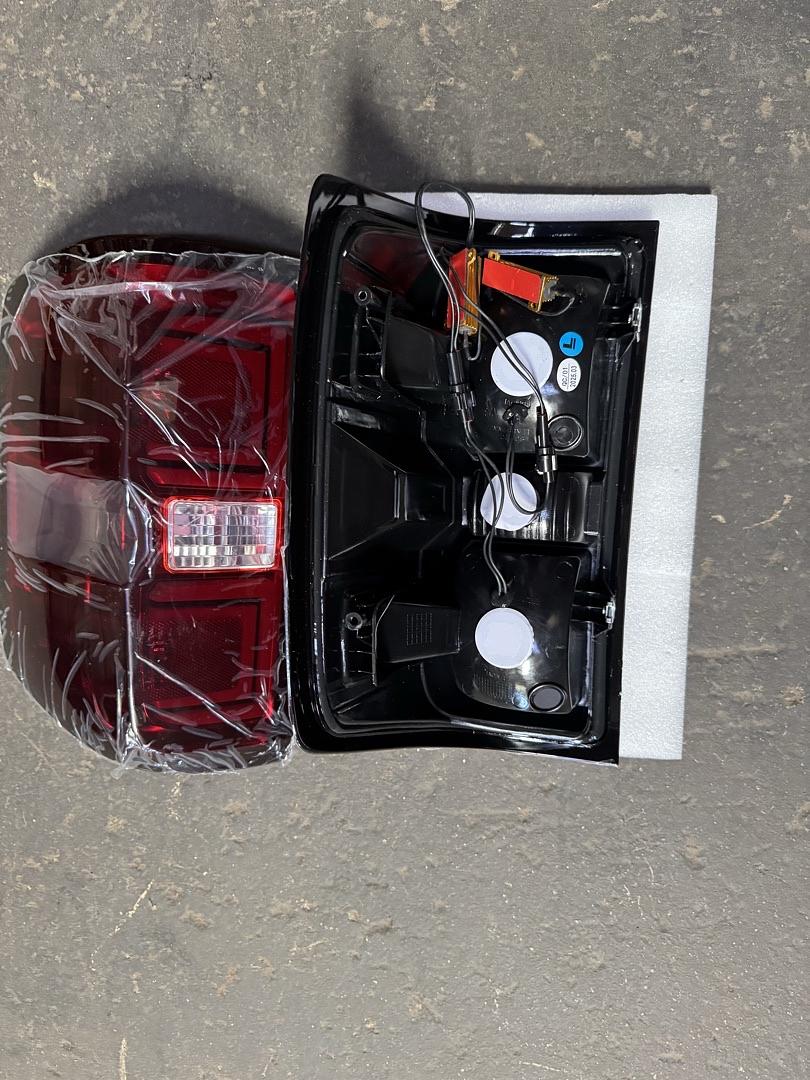 14-18 chevy silverado 3D led red smoked tail lights