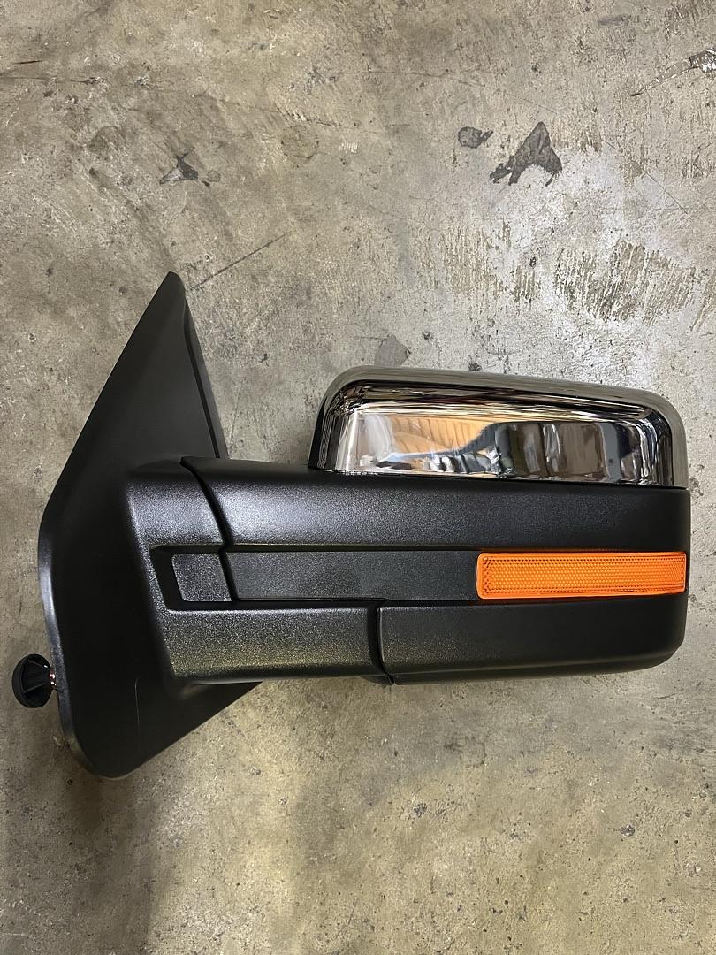 2004 to 2014 Ford F150 Left Driver Side Mirror Manual Espejo izquierdo conductor chrome