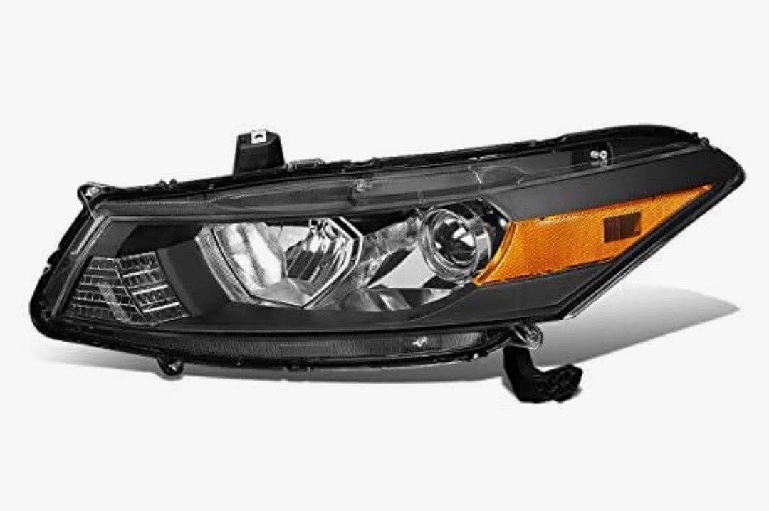 Black Factory Style Driver Side Projector Headlight Replacement For 08-12 Accord Coupe
