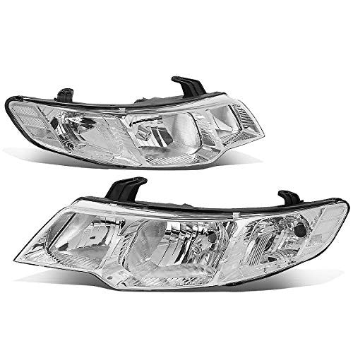 10-13 Kia Forte Chrome Housing Clear Corner Headlights Replacement