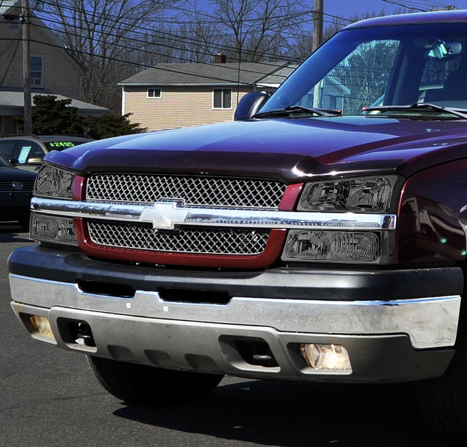Chevy Silverado / Avalanche Smoked Headlights for 2003 to 2006