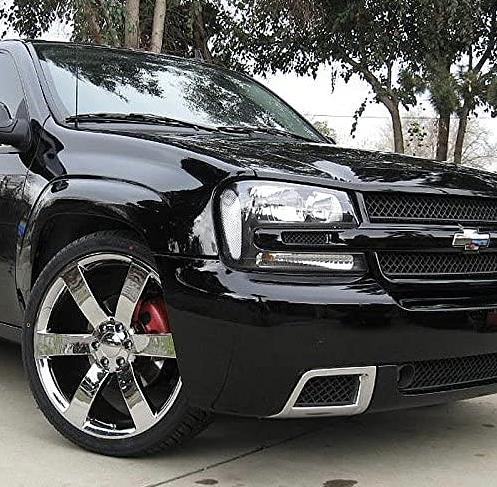 02-09 chevy trailblazer black housing headlights