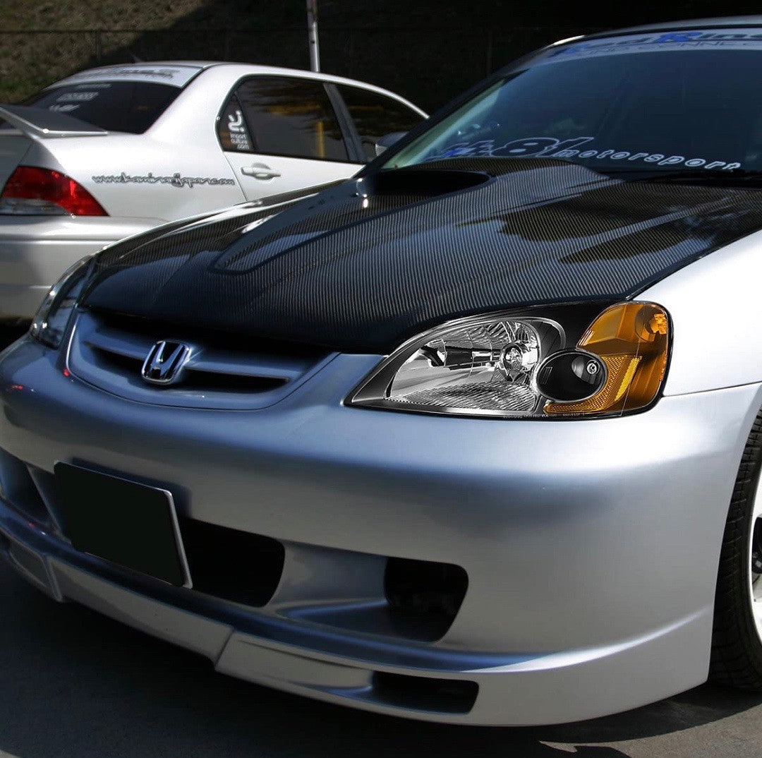 Honda Civic Black Housing Headlights for 2001 to 2003