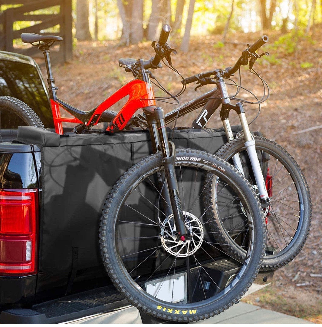 TGP-XS 53" Waterproof Pickup Truck Bed Tailgate Ped with Bike Racks fit Fits Trucks with Tail Gates up to 53" Wide, Black