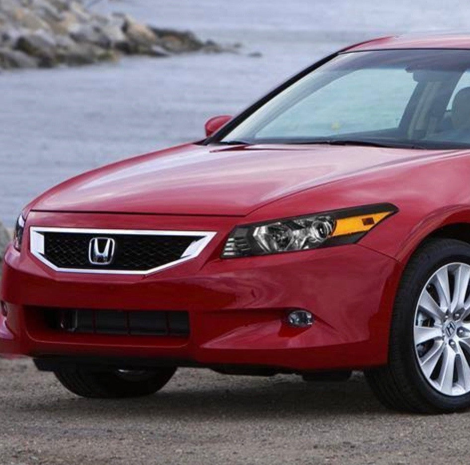 Honda Accord 2-Dr Coupe Black Housing Projector Headlights for 2008 to 2012
