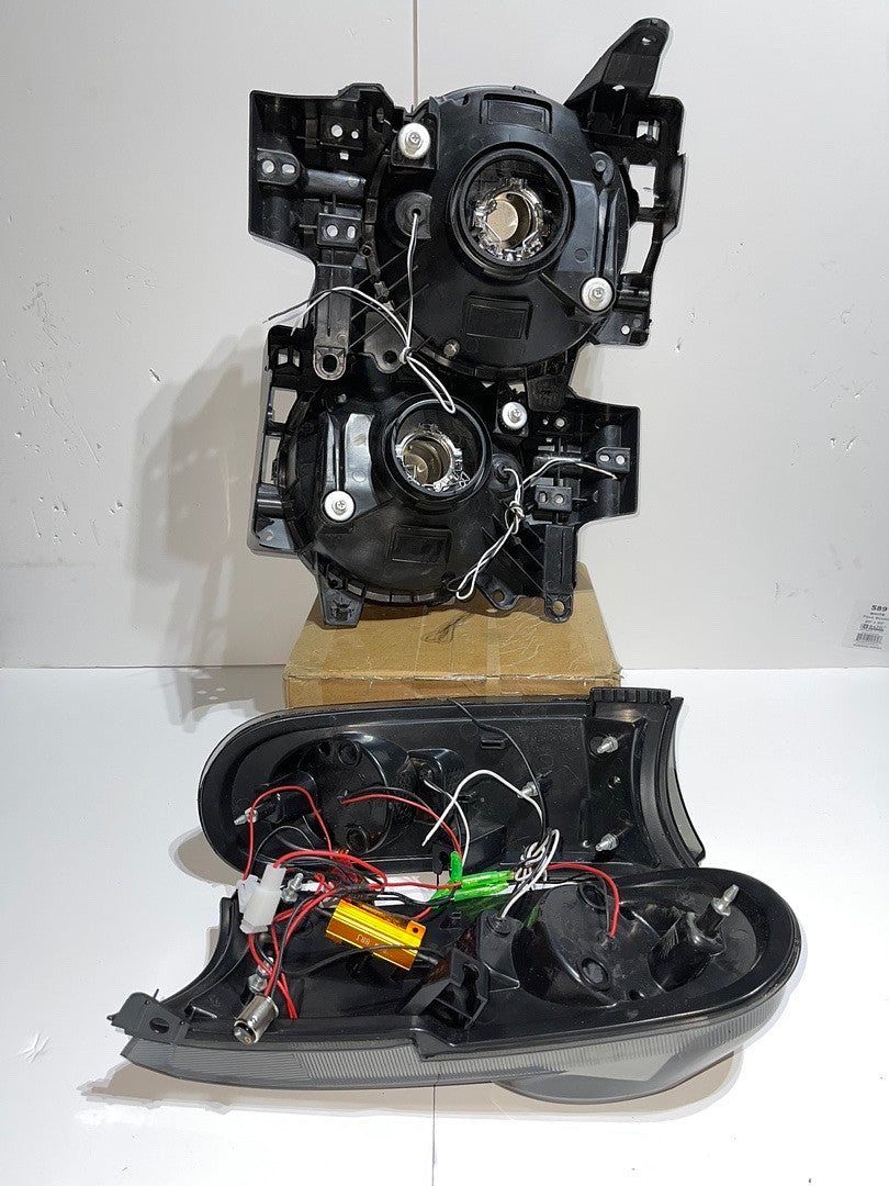 . Toyota FJ Cruiser Smoked LED Sequential Turn Signal Headlights for 2007 to 2014