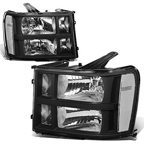 Black Headlight Replacement for 07-14 GMC SIERRA
