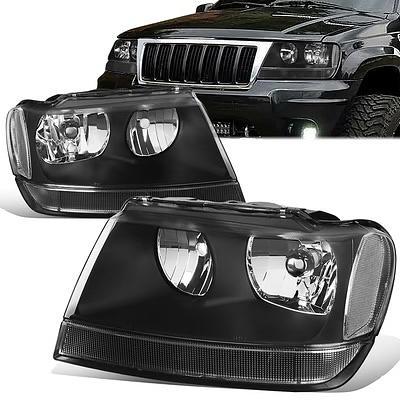 99-04 Jeep Grand Cherokee Black Housing Clear