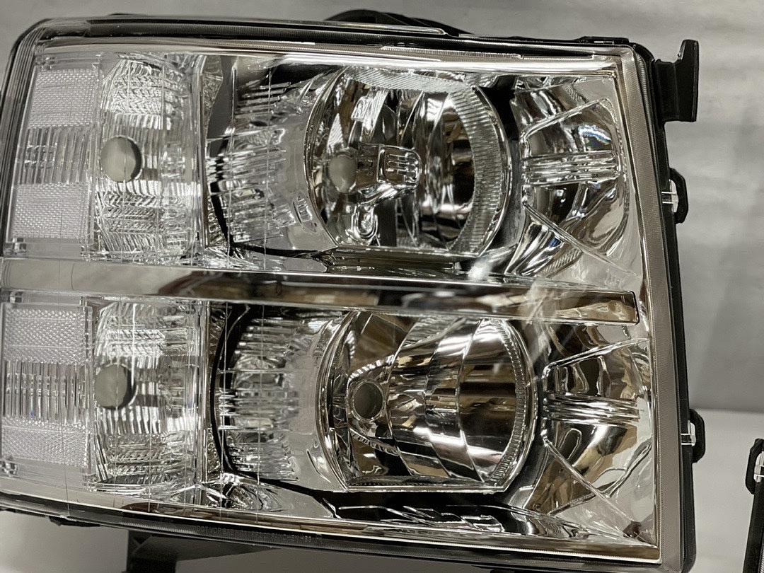 07 - 13 Chevy Silverado Chrome Clear Headlights