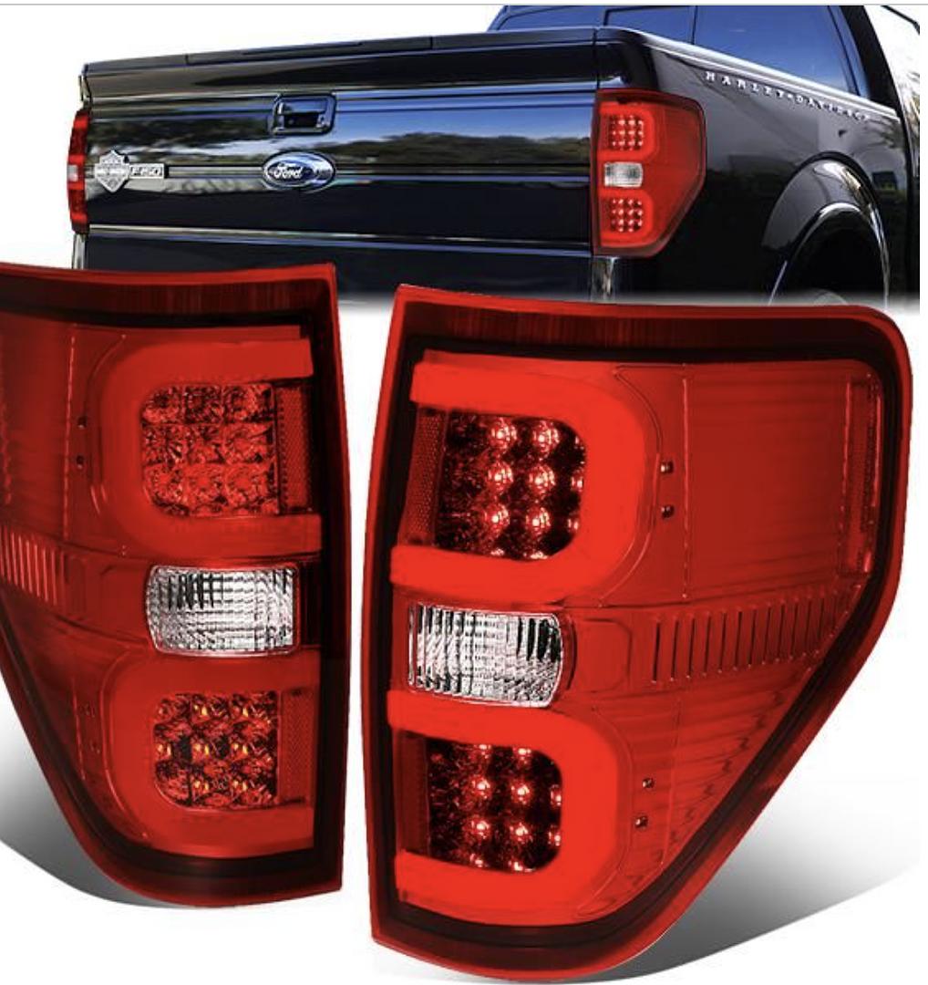 2009 to 2014 Ford F150 Red LED Tail Light Luces Traceras Micas Calaveras Faros Focos Luz Light
