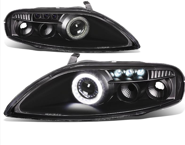 92-00 Lexus SC300 / SC400 black housing LED HALO RING PROJECTOR HEADLIGHTS