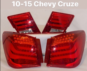 2010 to 2016 Chevy Cruze LED red Tail Lights Luces Micas calaveras traceras rojas