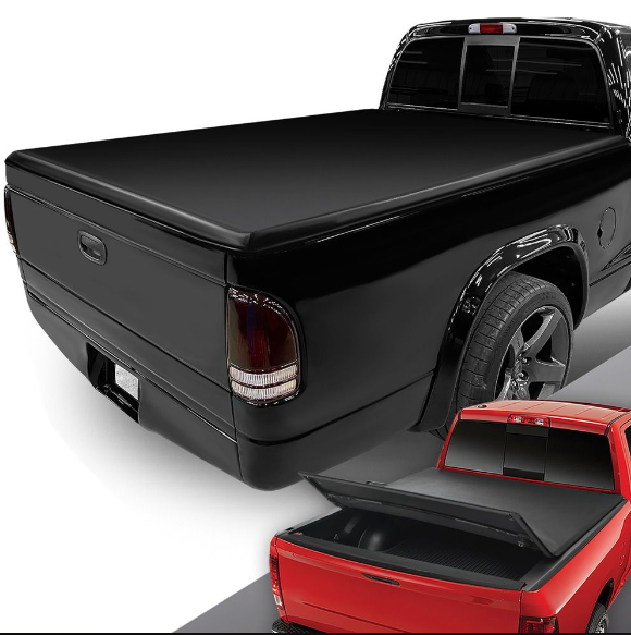 1997 to 2004 Dodge Dakota 6.5 Bed Soft Tri Fold Tonneau Cover Tapa Cubierto Vinyl