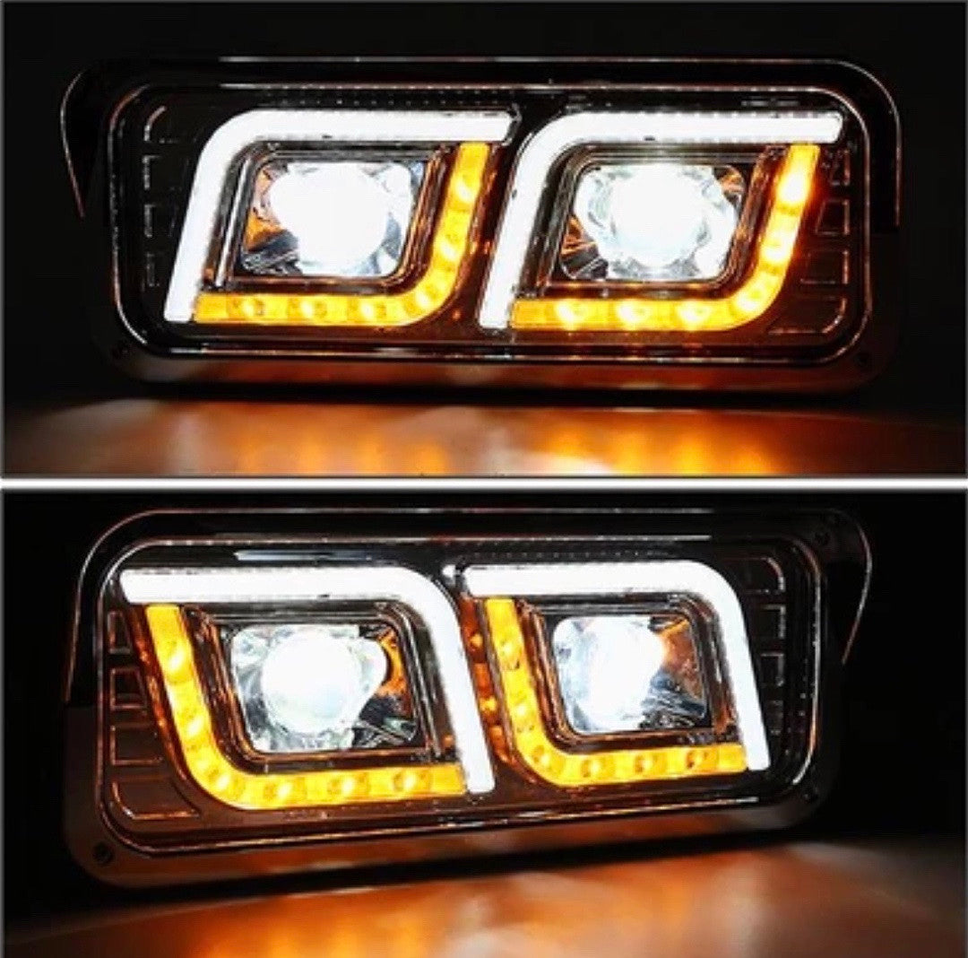 86 to 19 Kenworth Freightliner Peterbilt Western Star Headlights Luces Micas faros Camion Chrome