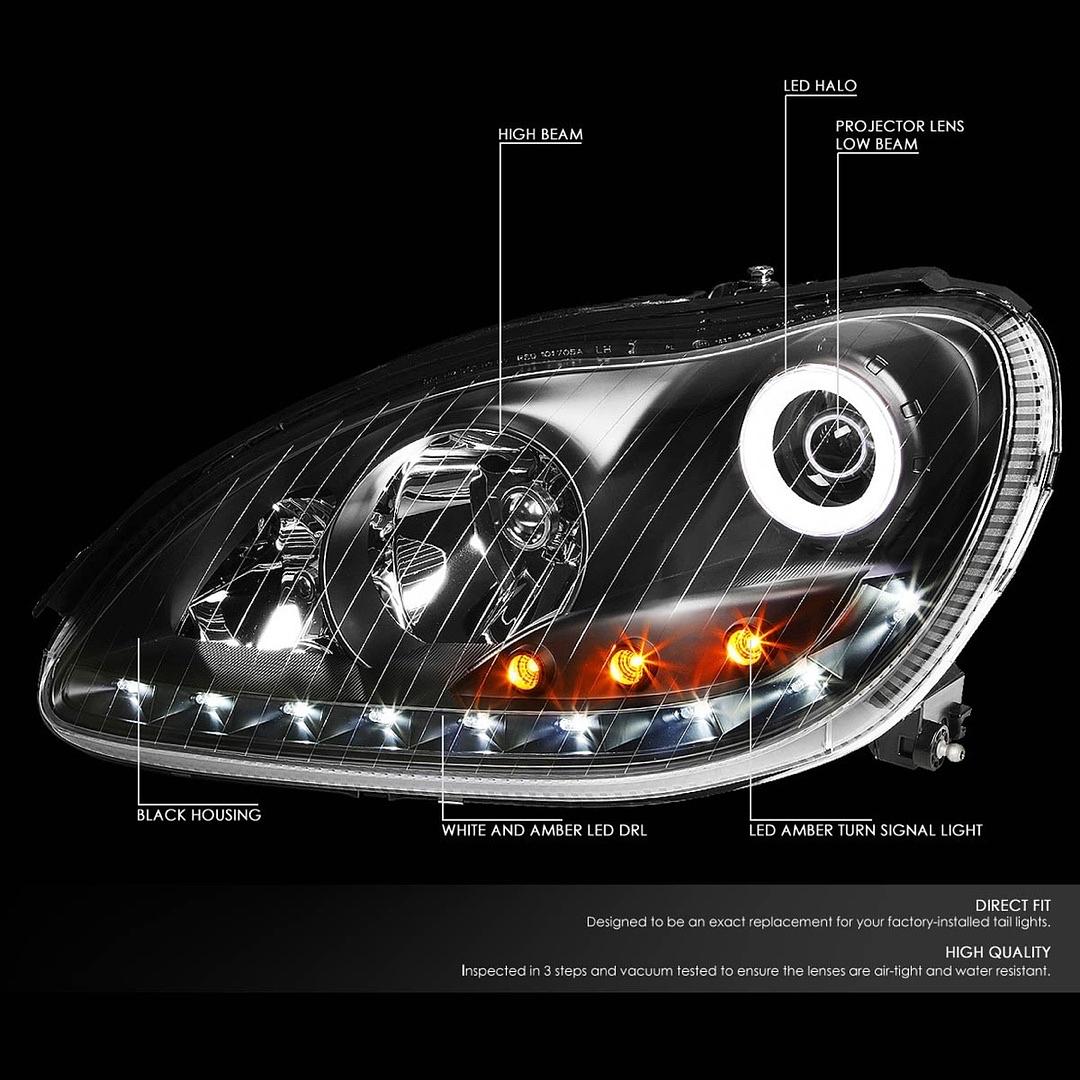 2000 to 2006 Mercedes Benz AMG S350 S450 S500 S55 S600 S65 LED Projector Headlights Faro Micas Luz