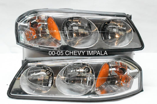 2000 to 2005 Chevrolet Impala Chrome Headlights Luces Micas Calaveras Faros Focos Luz light