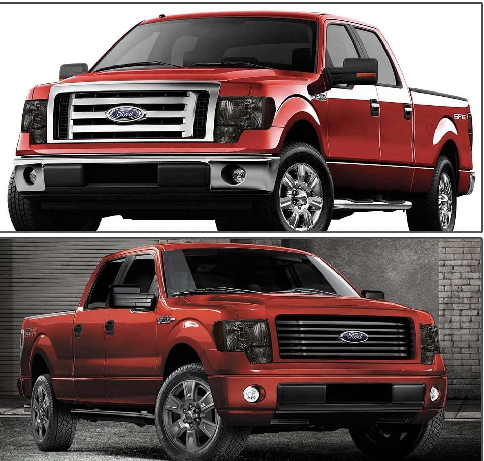 2009 to 2014 Ford F150 Smoked Headlights Luces Micas Calaveras Ahumadas