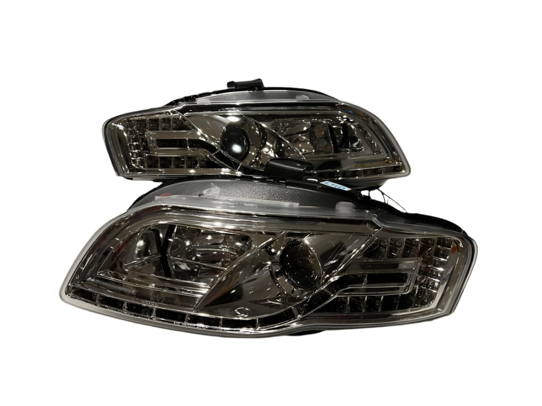 06 07 and 08 Audi A4 S4 Quattro two door four door projector Headlights Luz Micas Calaveras Chrome