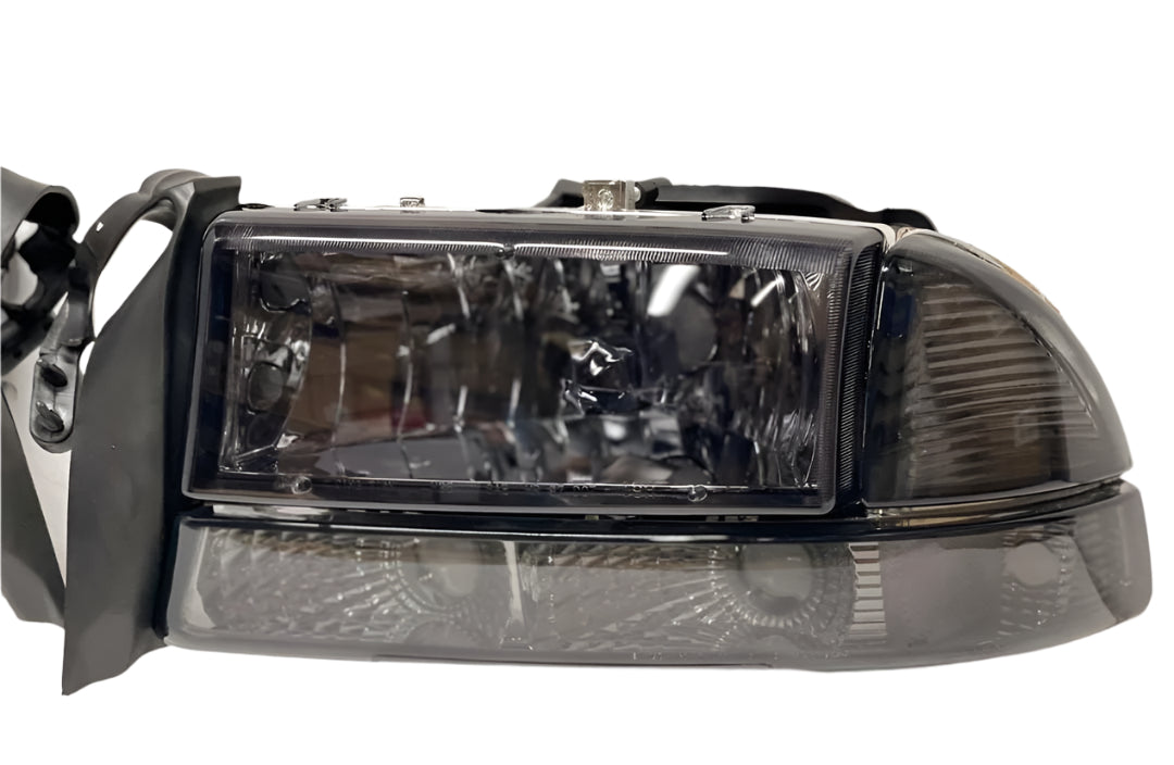 1997 to 2004 Dodge Durango Dakota Smoked 2 piece headlights Luces Micas Calaveras Ahumadas Negras