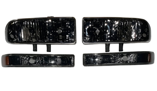 1998 to 2004 Chevy Blazer S10 Smoked Headlights Luces ahumadas micas calaveras