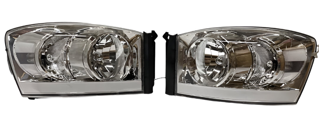 2006 to 2009 Dodge Ram Headlights Luces Micas Calaveras Faros Focos Luz Light Chrome Cromada DRL