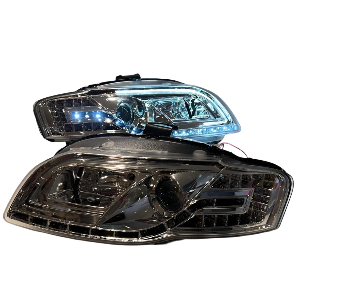 06 07 and 08 Audi A4 S4 Quattro two door four door projector Headlights Luz Micas Calaveras Chrome