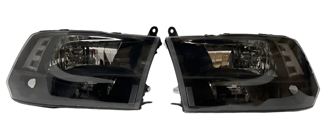 2009 to 2017 Dodge Ram Black Housing Headlights Luces Micas Calaveras