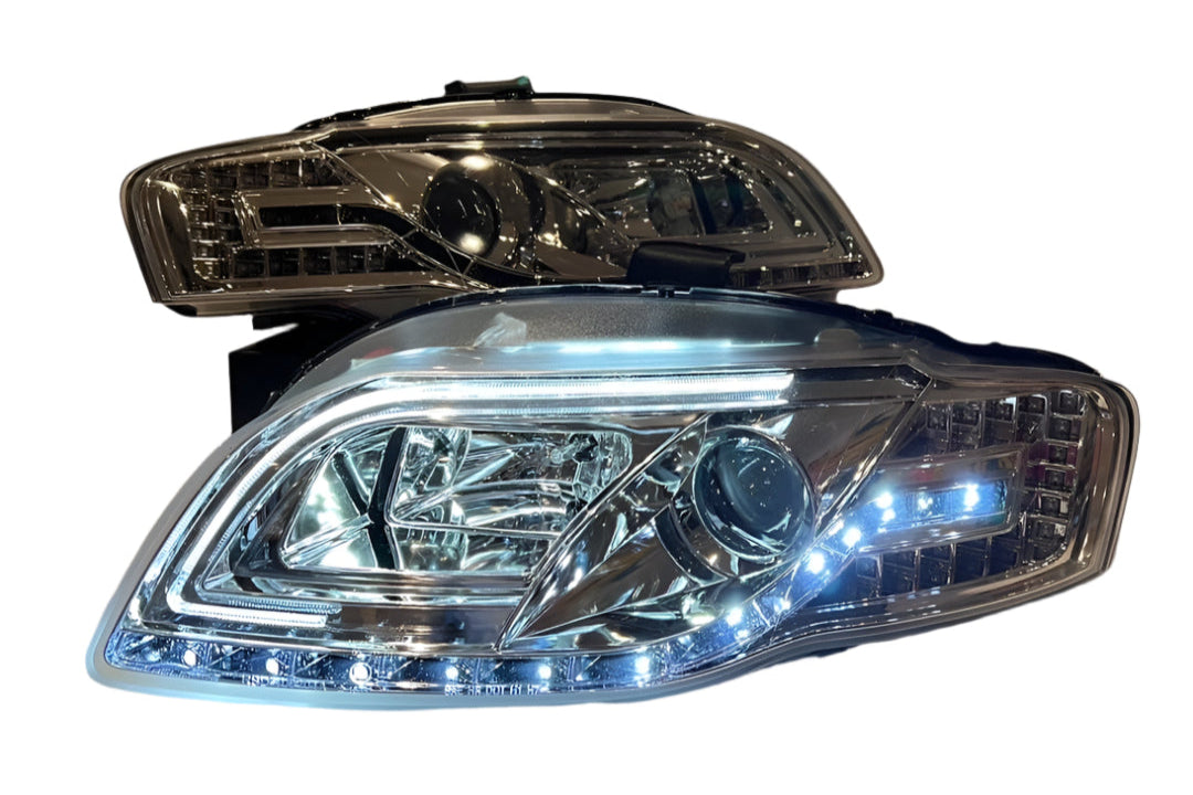 06 07 and 08 Audi A4 S4 Quattro two door four door projector Headlights Luz Micas Calaveras Chrome