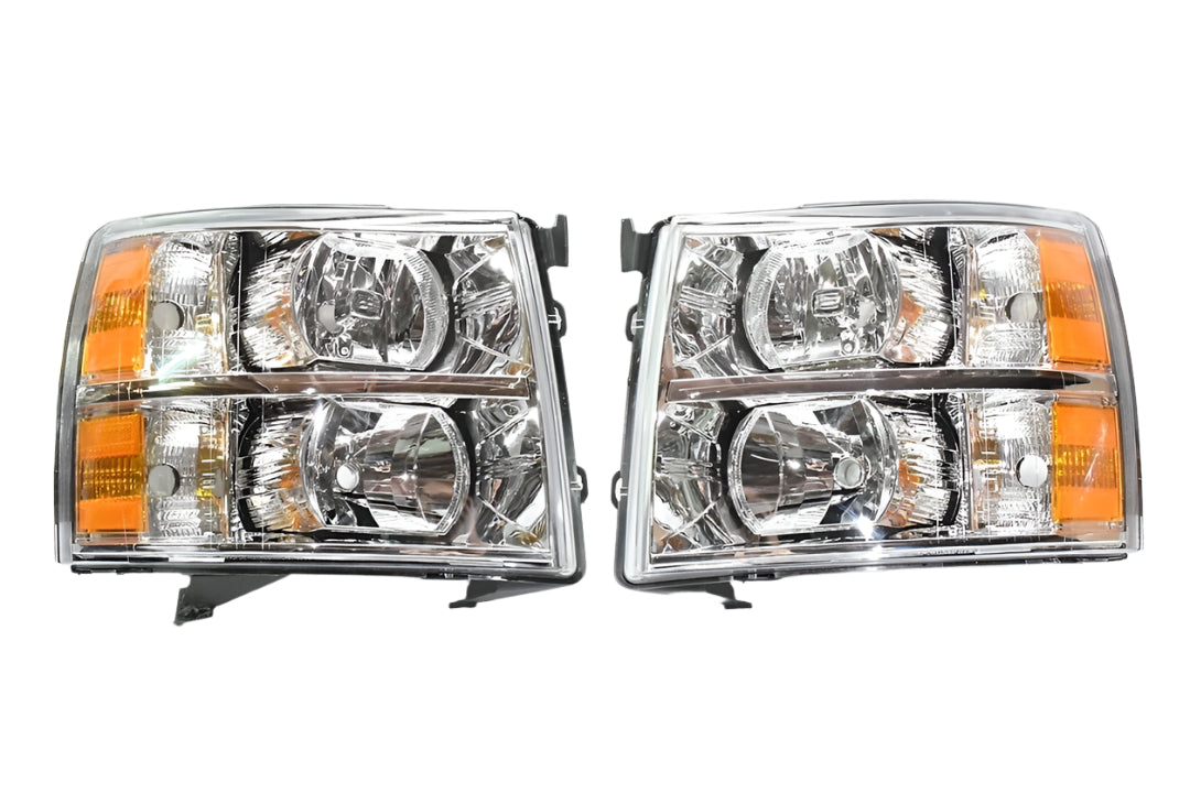 2007 to 2013 Chevrolet Silverado Chrome OEM STYLE Headlights Luces Micas Calaveras Faros Focos Luz