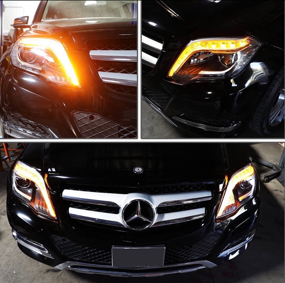 13 14 and 15 Mercedes GLK250 GLK280 GLK300 GLK350 DRL LED Projector Headlights Luces Micas