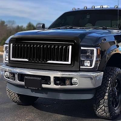 08 09 and 10 Ford F250 F350 F450 F550 LED Black Grill Parrilla Negra con luz Grille (Copy)