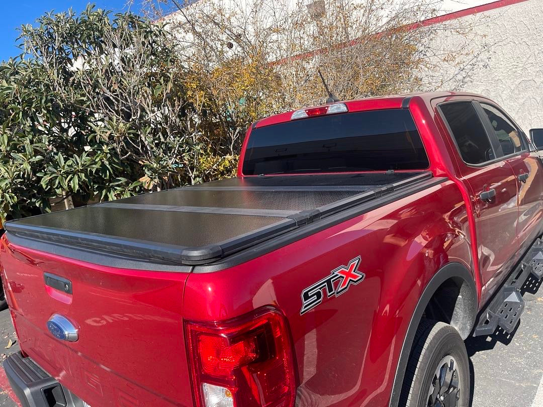 2019 to 2024 Ford Ranger 5 feet Hard Bed Cover Tri fold Cubierto para caja cama Tri Fold