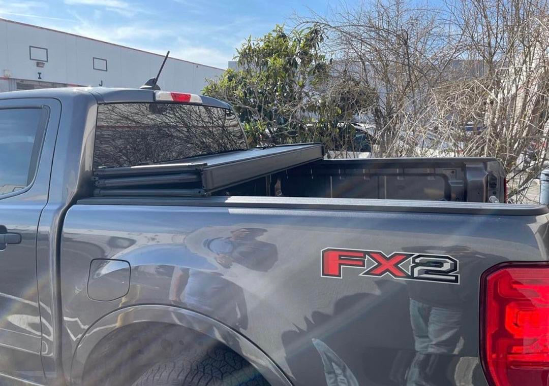 2019 to 2024 Ford Ranger 5 feet Hard Bed Cover Tri fold Cubierto para caja cama Tri Fold