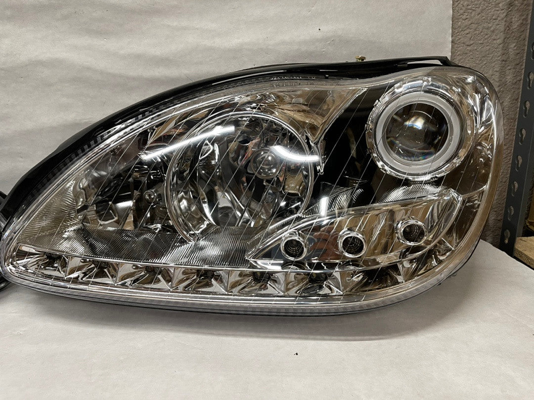 00-06 Mercedes Benz S430/ S500/S600 CLEAR Halo Projector LED Headlight