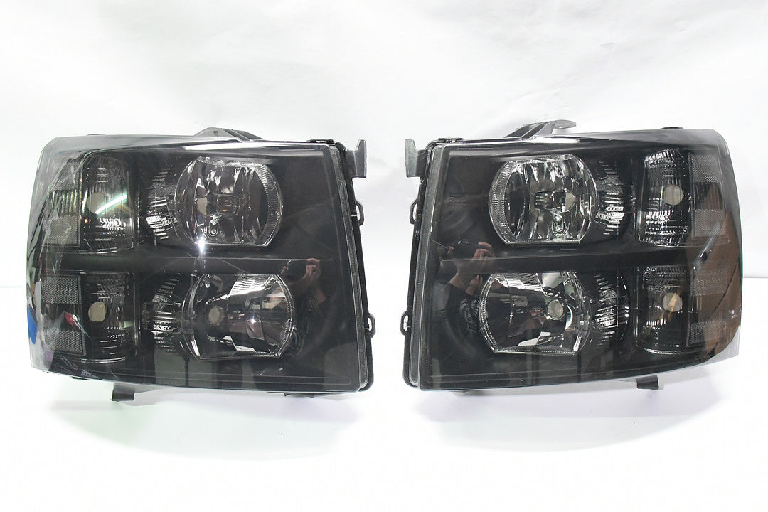 07-13 chevy silverado Black smoked headlights