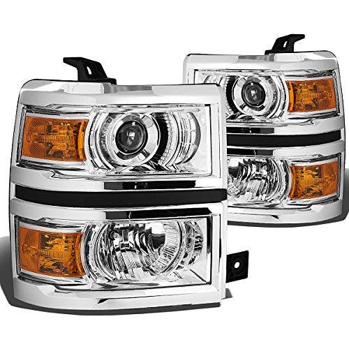 Headlight Assembly (Driver & Passenger Side),Chrome / Amber
