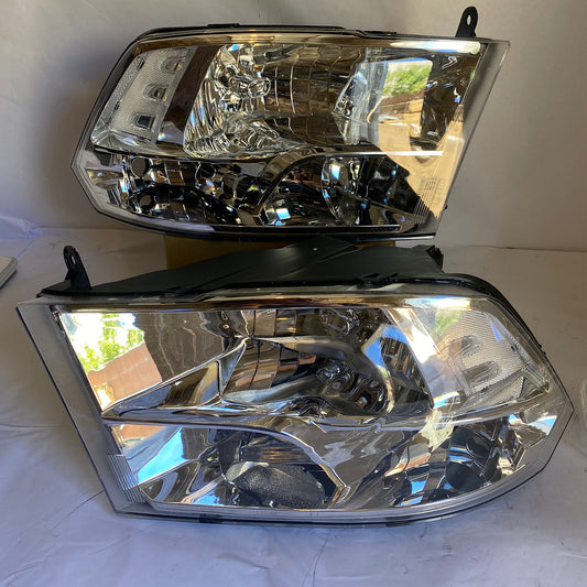 09-17 Dodge Ram 1500 clear lens chrome housing headlights
