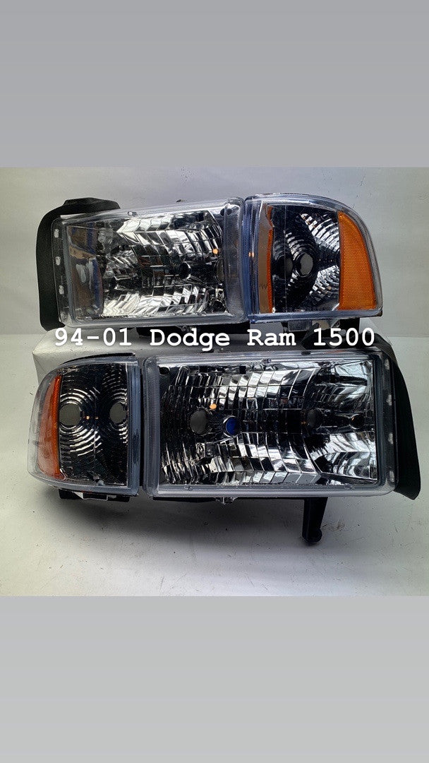 HL-OH-DR944P-CH-AM 94-01 Dodge Ram 1500 headlights