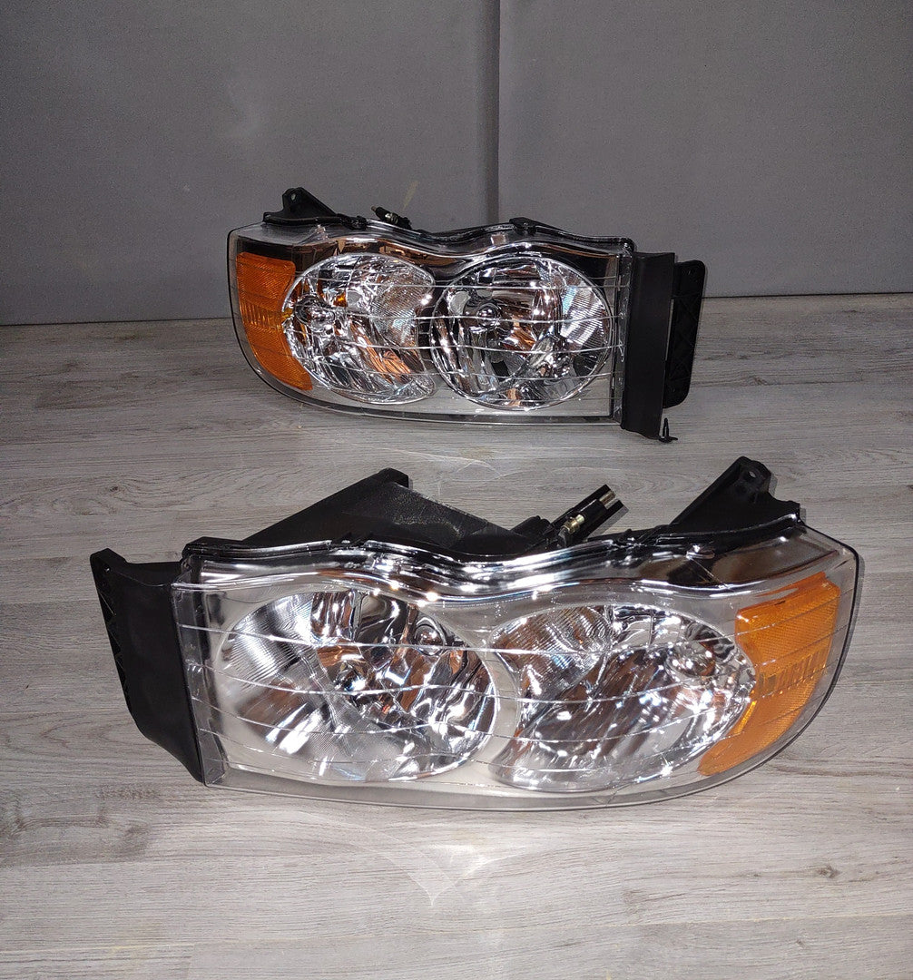 Faros Cromados √Åmbar Dodge Ram 1500 02-05