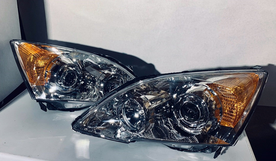 07-11 Honda CR-V CHROME AND AMBER PROJECTOR HEADLIGHTS